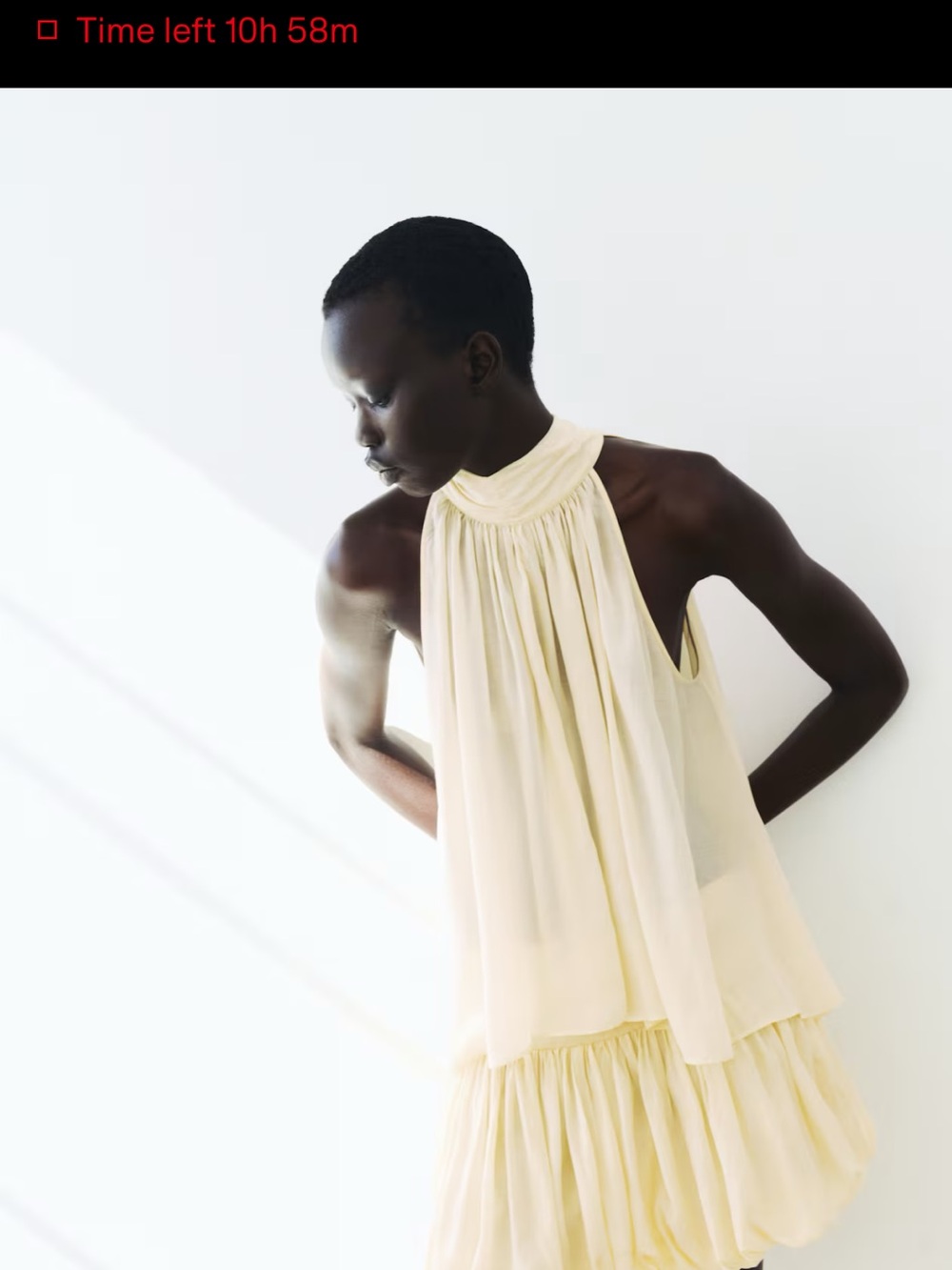 Women's Cream Chiffon Tiered Skirt - Lightweight Summer Style